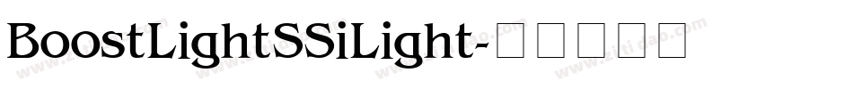Boost Light SSi Light字体转换